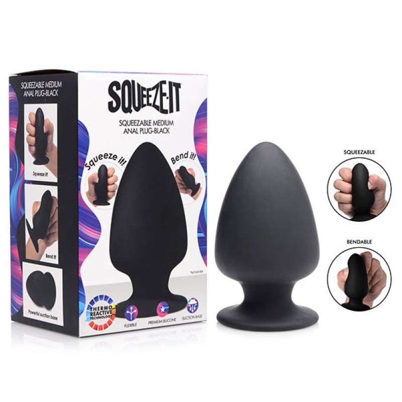 Squeeze-It Squeezable Silicone Anal Plug - Medium